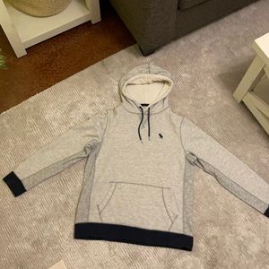 Abercrombie Fitch hoodie gray and navy men’s medium